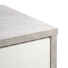 Comodino Bicolore 1 Cassetto e Ripiano Inferiore Design Moderno H41cm Bianco Cemento