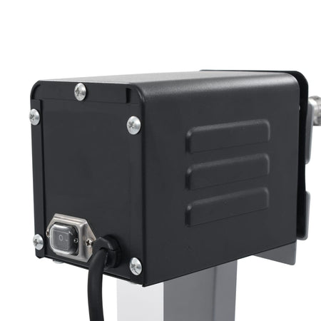 Barbecue XL a Carbone con Griglia e Girarrosto Elettrico con Altezza Regolabile