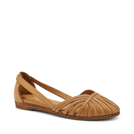 Frau ballerina ragnetto in pelle caramello 03P4