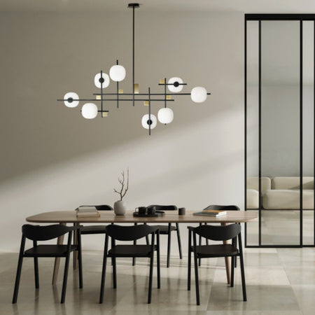 Lampadario moderno Miloox LINGOTTO 1744 351 G9 LED metallo vetro