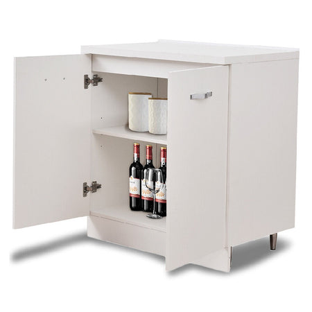 Mobile Cucina Base 2 Ante Componibile in Legno Colore Bianco 80x50 H85cm