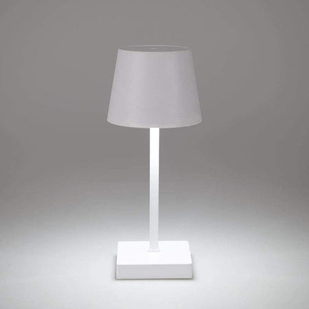 Lampada Touch da Tavolo Ricaricabile USB Luce Dimmerabile 10.5x26.5cm Bianco