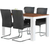 Tavolo per Sala da Pranzo Fisso 120x80 H74cm Bianco e Top 18mm Noce Moderno