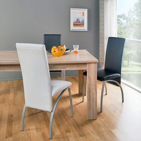 Tavolo per Sala da Pranzo Fisso 120x80 H74cm colore Acero e Top 18mm Moderno