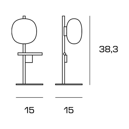 Abat-jour moderna Miloox LINGOTTO 1744 349 G9 LED dimmerabile metallo vetro