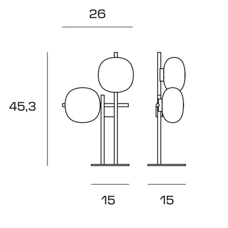 Abat-jour moderna Miloox LINGOTTO 1744 350 G9 LED dimmerabile metallo vetro