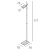 Piantana orientabile Top Light KUBI 1212 T NE LED SWITCH 2400LM illuminazione modulo integrato