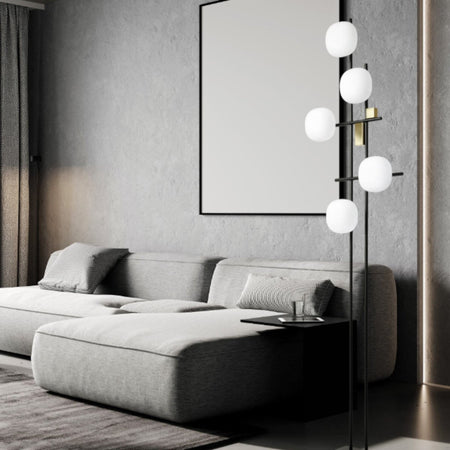 Piantana moderna Miloox LINGOTTO 1744 345 G9 LED dimmerabile metallo vetro