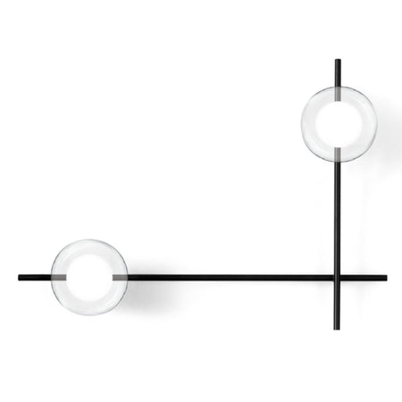 Applique moderna Miloox MIKADO 1744.175 1744.218 G9 LED metallo vetro