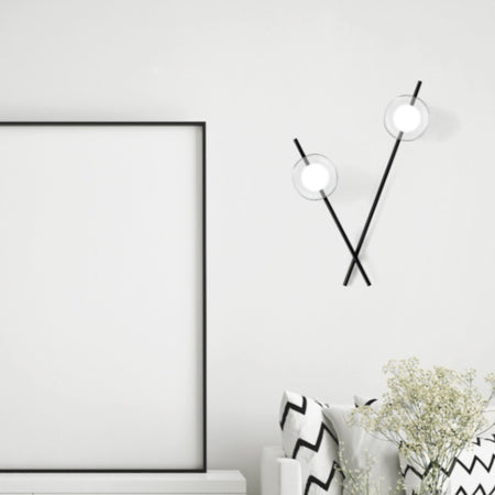 Applique moderna Miloox MIKADO 1744.175 1744.218 G9 LED metallo vetro