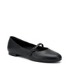 Frau ballerina in pelle nero con cinturino 70P5