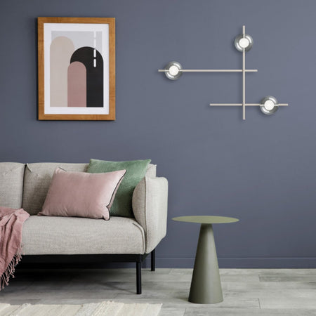 Applique moderna Miloox MIKADO 1744.373 1744.377 G9 LED metallo vetro