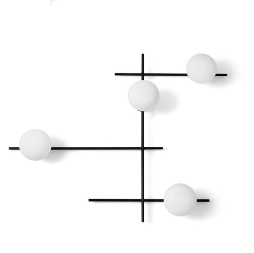 Applique moderna Miloox MIKADO 1744.177 1744.220 G9 LED metallo vetro