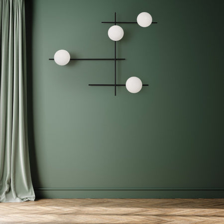 Applique moderna Miloox MIKADO 1744.177 1744.220 G9 LED metallo vetro