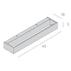 Applique moderno Top Light BIOS 1213 45 LED SWITCH 1980LM alluminio illuminazione modulo integrato