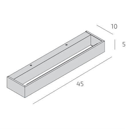 Applique moderno Top Light BIOS 1213 45 LED SWITCH 1980LM alluminio illuminazione modulo integrato