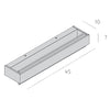 Applique classica Top Light BIOS 1213 45 DM LED SWITCH 1980LM diffusore alluminio illuminazione modulo integrato