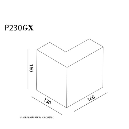 Applique Toscot EDGE P230GX GX53 LED 7W IP55 terracotta illuminazione rustica esterno