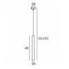 Lampadario Top light ROUND TUBE 1174 S1 GU10 LED cilindro metallo moderno