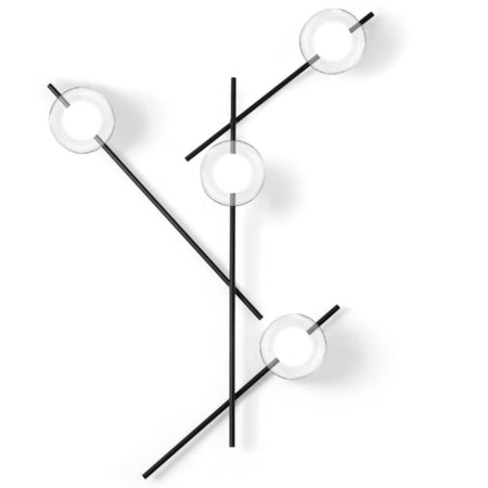 Applique moderna Miloox MIKADO 1744.177 1744.220 G9 LED metallo vetro