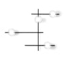 Applique moderna Miloox MIKADO 1744.177 1744.220 G9 LED metallo vetro