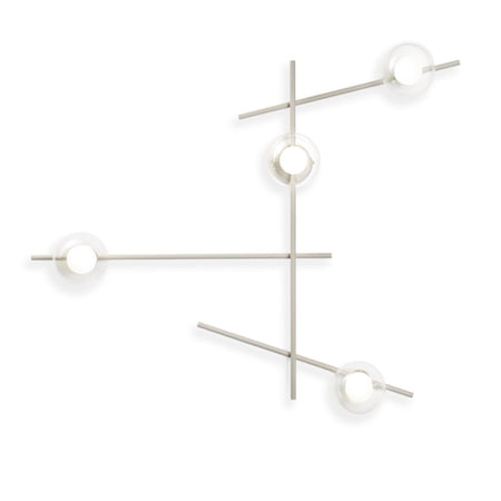 Applique moderna Miloox MIKADO 1744.374 1744.378 G9 LED metallo vetro