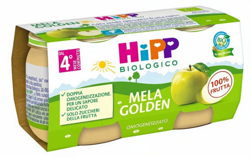 Hipp bio omogeneizzato mela golden 2vasettix80g
