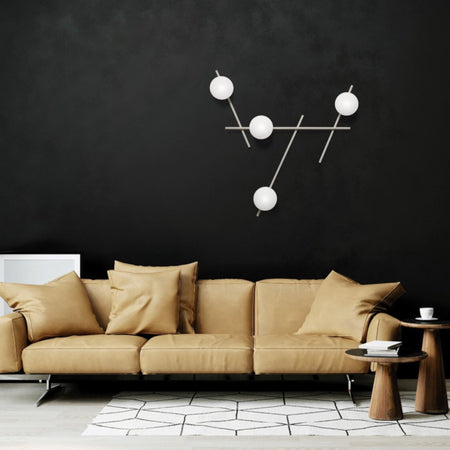 Applique moderna Miloox MIKADO 1744.374 1744.378 G9 LED metallo vetro