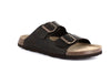 Grunland ciabatta Bobo uomo doppia fascia pelle nero CB1631