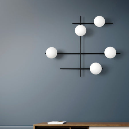 Applique moderna Miloox MIKADO 1744.178 1744.221 G9 LED metallo vetro