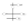 Applique moderna Miloox MIKADO 1744.178 1744.221 G9 LED metallo vetro
