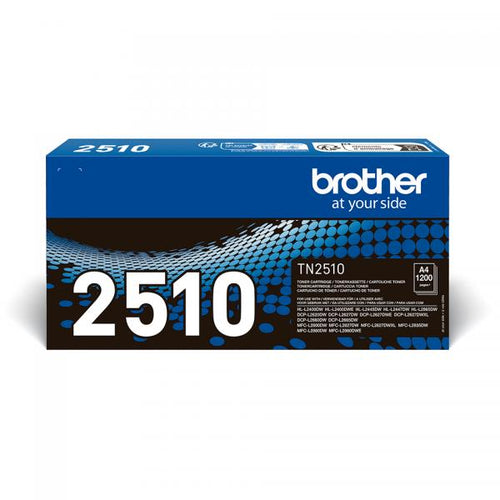 Toner originale Brother TN-2510 per stampanti Brother DCP / HL - Stampa fino a 1.200 al 5% di copertura - Nero