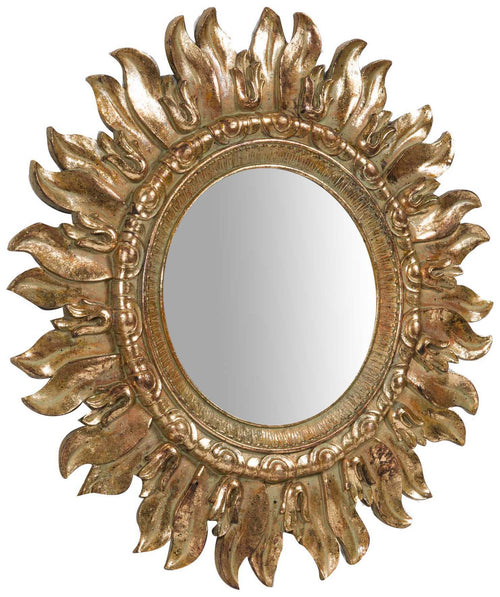 Biscottini Biscottini Specchiera rotonda da appendere 43x2 foglia oro anticato diam.L43xPR2