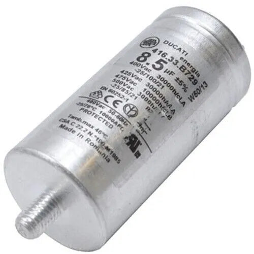 CONDENSATORE DUCATI 8,5UF 400V asciugatrice INDESIT WHIRLPOOL 482000023051