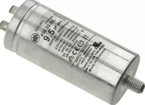 Condensatore 9,5 µF Ducati spunto motore asciugatrice ELECTROLUX 482000023158