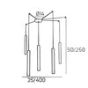 Lampadario Top light ROUND TUBE 1174 S5 GU10 LED cilindro metallo moderno
