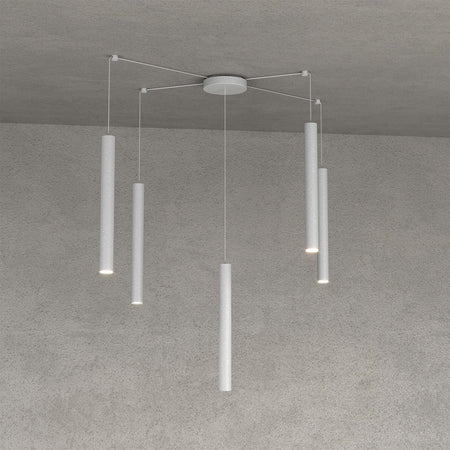 Lampadario Top light ROUND TUBE 1174 S5 GU10 LED cilindro metallo moderno