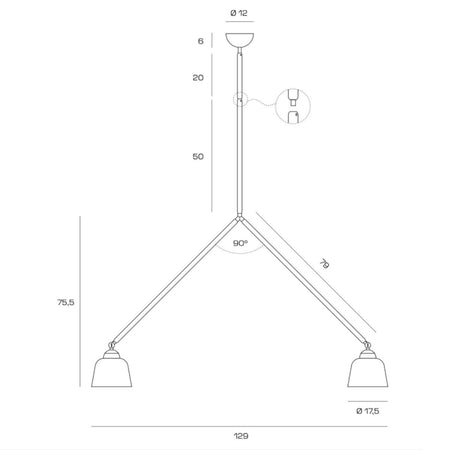 Lampadario moderno Miloox NEORETRO 1744 217 E27 LED metallo vetro