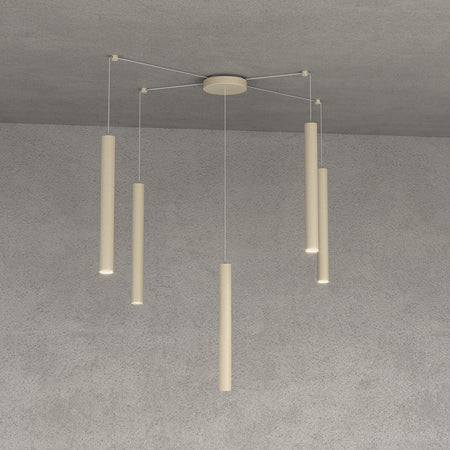 Lampadario Top light ROUND TUBE 1174 S5 GU10 LED cilindro metallo moderno