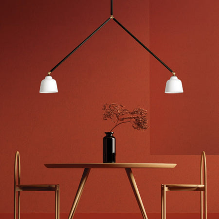 Lampadario moderno Miloox NEORETRO 1744 217 E27 LED metallo vetro