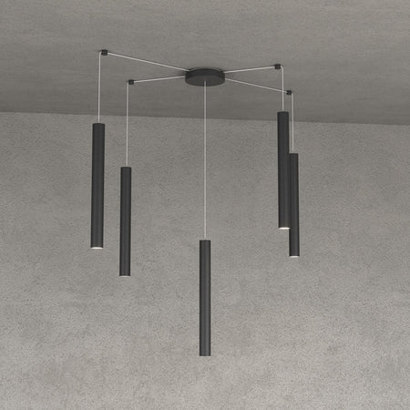 Lampadario Top light ROUND TUBE 1174 S5 GU10 LED cilindro metallo moderno