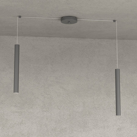 Lampadario Top light ROUND TUBE 1174 S2 GU10 LED cilindro metallo moderno