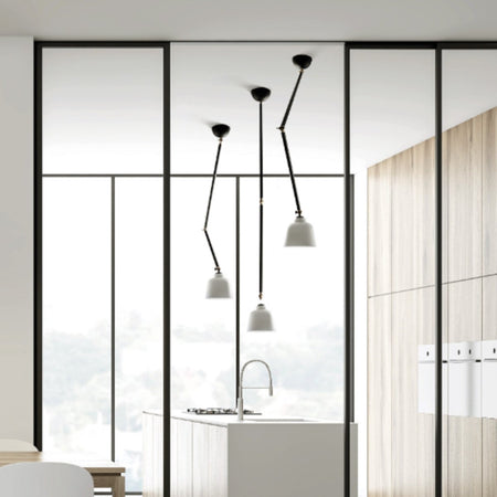 Applique moderno Miloox NEORETRO 1744 215 E27 LED orientabile metallo vetro