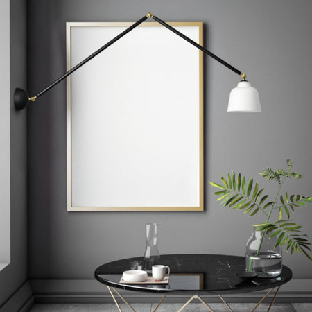 Applique moderno Miloox NEORETRO 1744 215 E27 LED orientabile metallo vetro