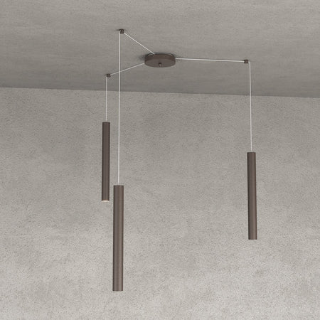 Lampadario Top light ROUND TUBE 1174 S3 GU10 LED cilindro metallo moderno