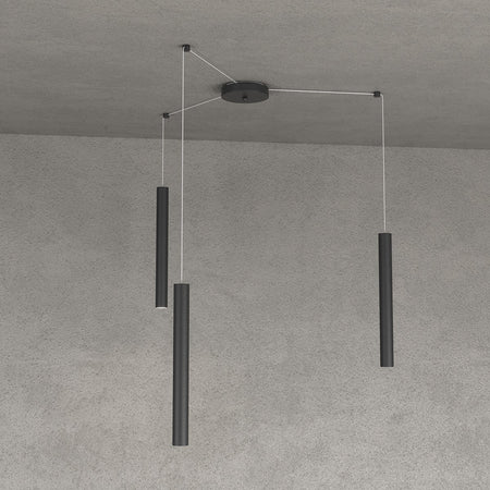 Lampadario Top light ROUND TUBE 1174 S3 GU10 LED cilindro metallo moderno