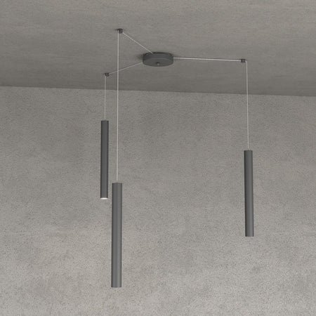 Lampadario Top light ROUND TUBE 1174 S3 GU10 LED cilindro metallo moderno