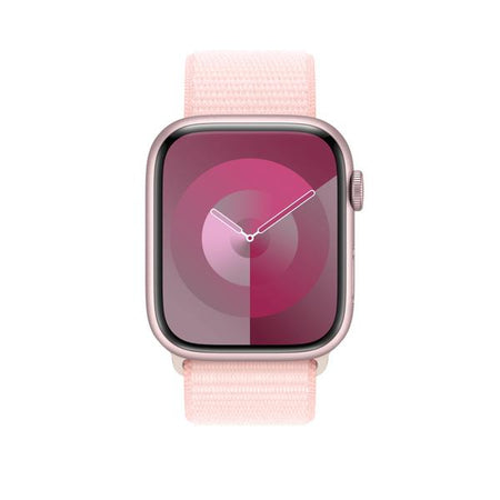 Apple MT5F3ZM/A accessorio indossabile intelligente Band Rosa Nylon, Poliestere riciclato, Spandex (APPLE WATCH 45 LIGHT PINK SL)