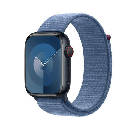 Apple MT5H3ZM/A accessorio indossabile intelligente Band Blu Nylon, Poliestere riciclato, Spandex (APPLE WATCH 45 WINTER BLUE SL)