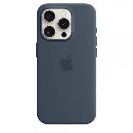Apple Custodia MagSafe in silicone per iPhone 15 Pro - Blu Tempesta